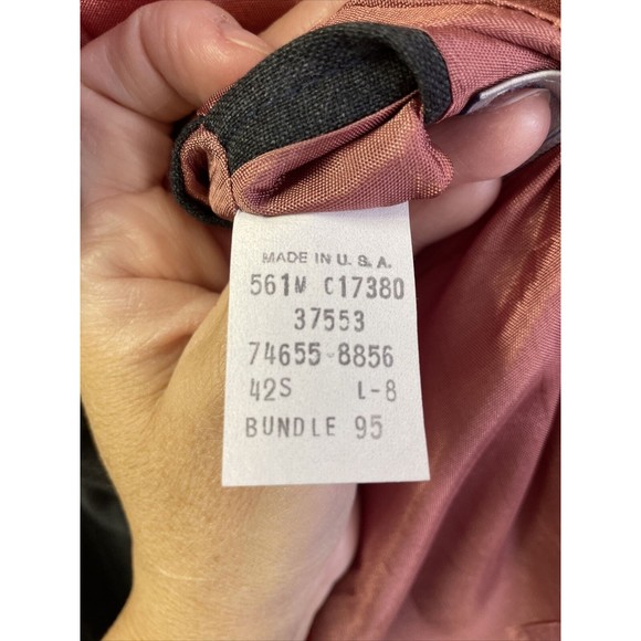 Levis Blazer Vintage Mens 42S Gray Sport Coat Jacket Two Button Made In USA! - Picture 6 of 15